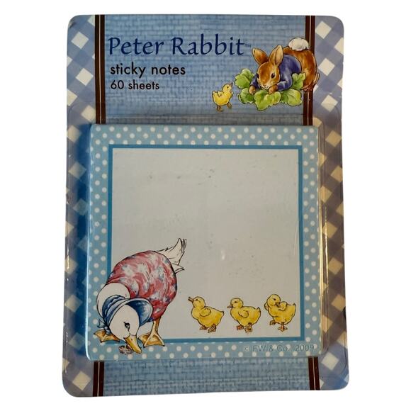Peter Rabbit Set of 2 60 Sheet Sticky Notes Easter Egg Basket & Ducks - Picture 3 of 3